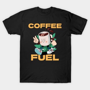 Coffee Fuel Peace Coffee Cup Coffee Lover Caffeinated Caffeine Addict T-Shirt